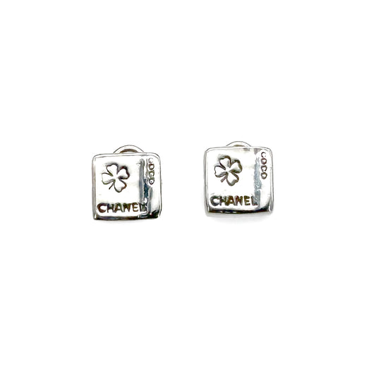 CHANEL VINTAGE EARRINGS CLOVER MADEMOISE ACCESSORY 90276620