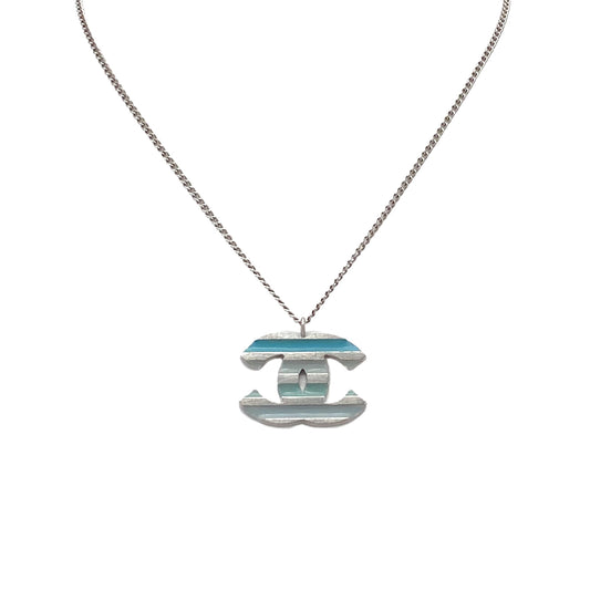 CHANEL NECKLACE COCOMARK  BLUE ACCESSORY 05C 90276628