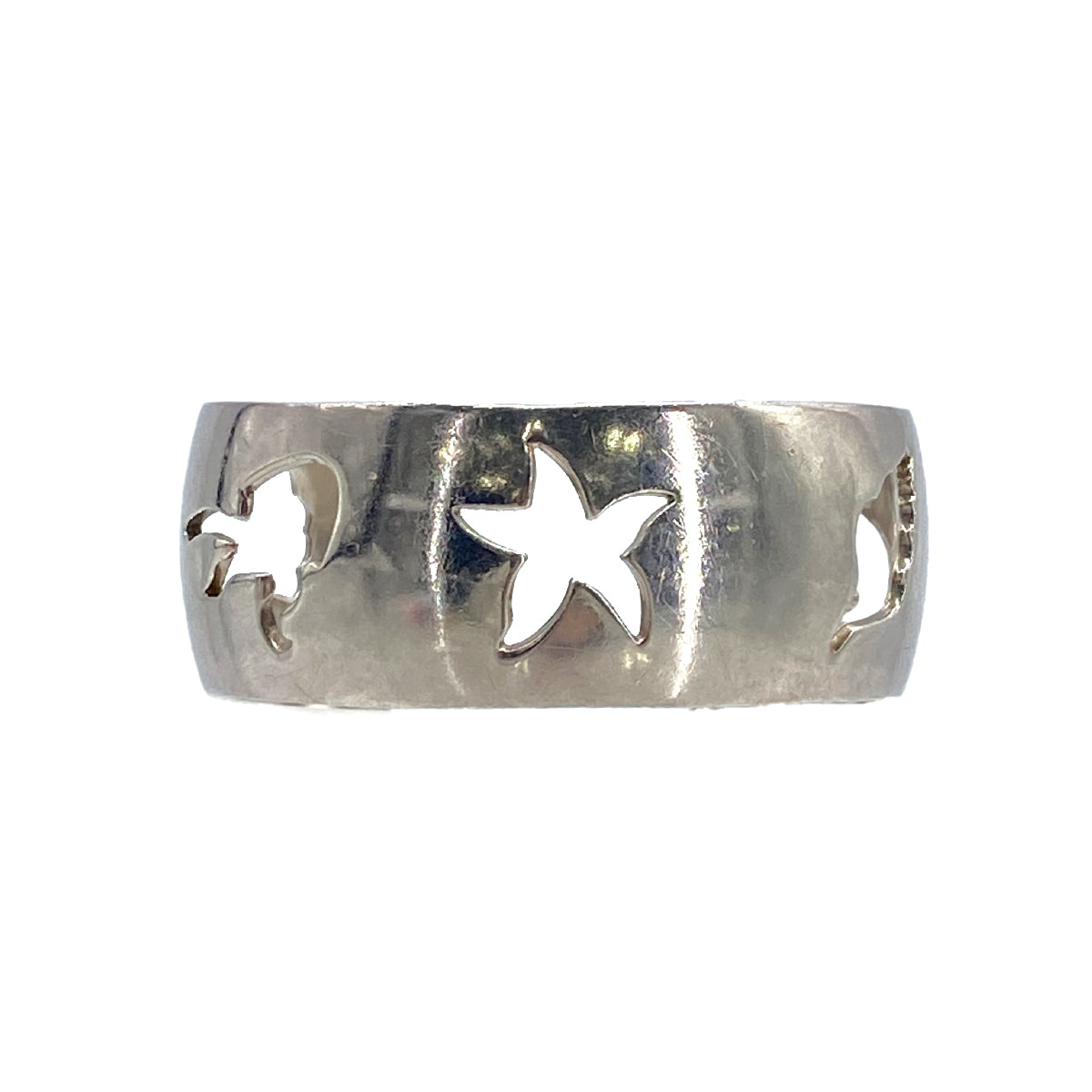 HERMES BANGLE BRACELET SEA MOTIF STARFISH SHELL SILVER ACCESSORY 90276637