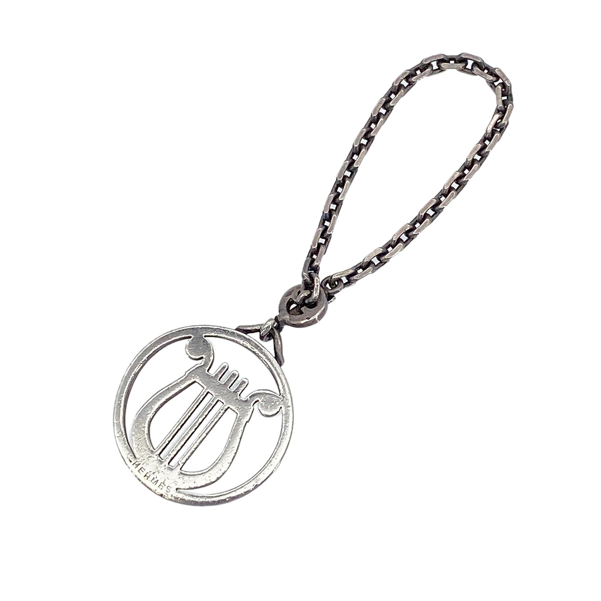 HERMES BAG CHARM HARP MOTIF SILVER ACCESSORY 90276653