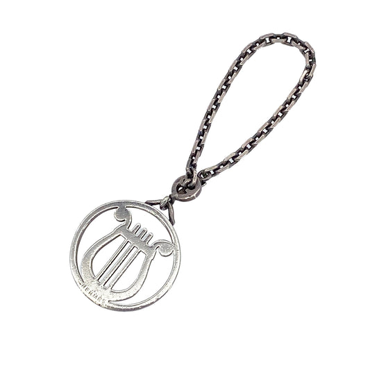 HERMES BAG CHARM HARP MOTIF SILVER ACCESSORY 90276653