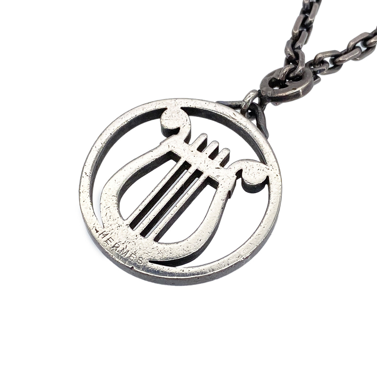 HERMES BAG CHARM HARP MOTIF SILVER ACCESSORY 90276653