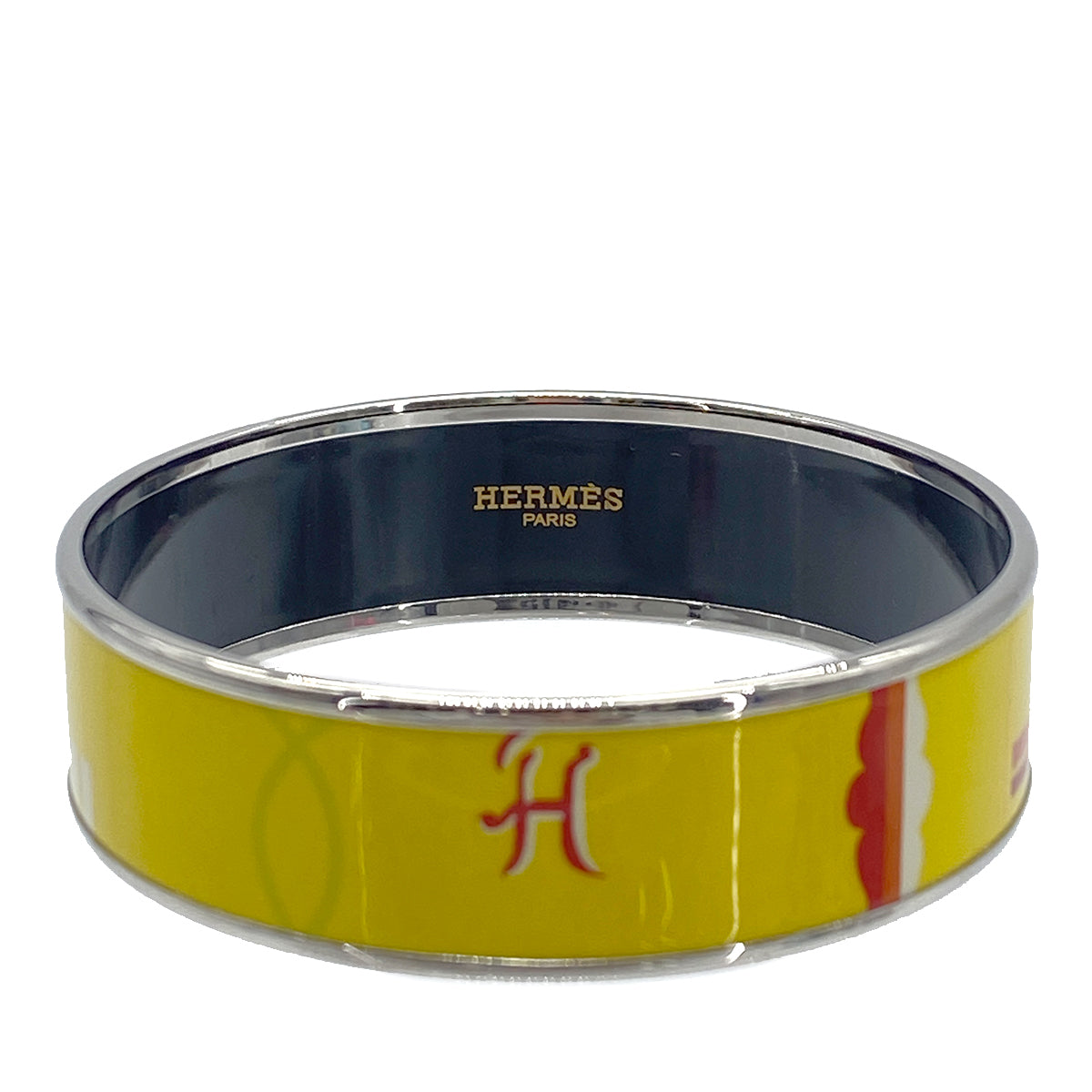 HERMES EMAIL BANGLE BRACELET YELLOW ACCESSORY 90276664