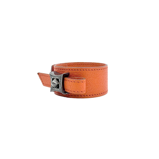 HERMES TOUAREG BRACELET ORANGE LEATHER ACCESSORY □G 90276668