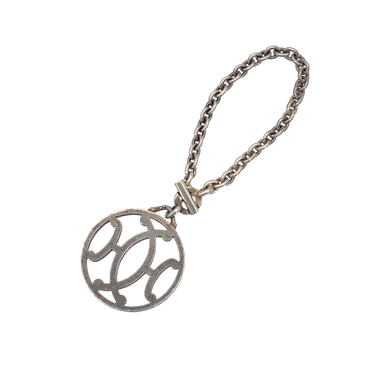 HERMES BAG CHARM LOGO MOTIF ACCESSORY SILVER 90276696