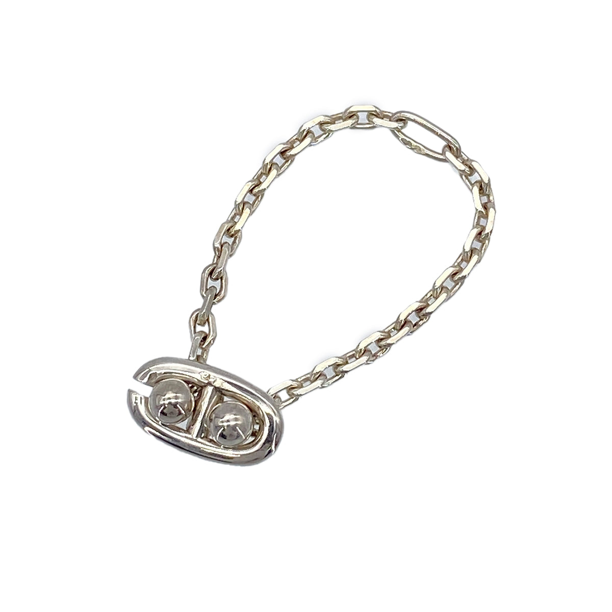 HERMES CHAINE D'ANCRE BAG CHARM SILVER ACCESSORY 90276700