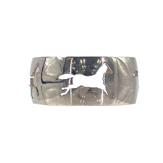 HERMES BANGLE BRACELET HORSE SILVER ACCESSORY 90276702