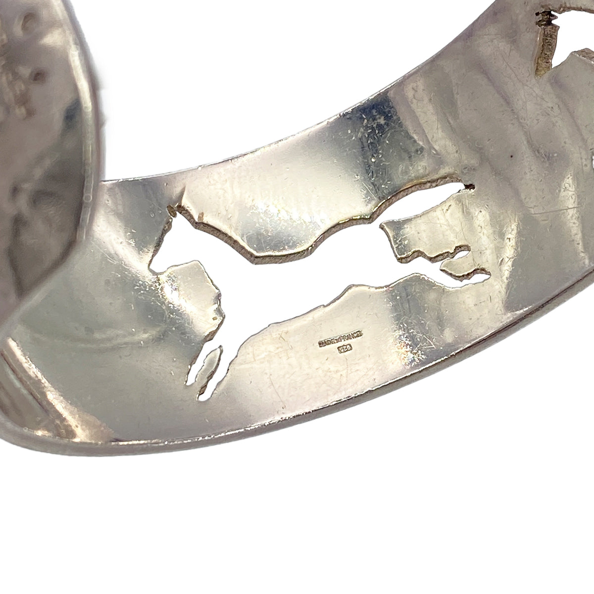 HERMES BANGLE BRACELET HORSE SILVER ACCESSORY 90276702