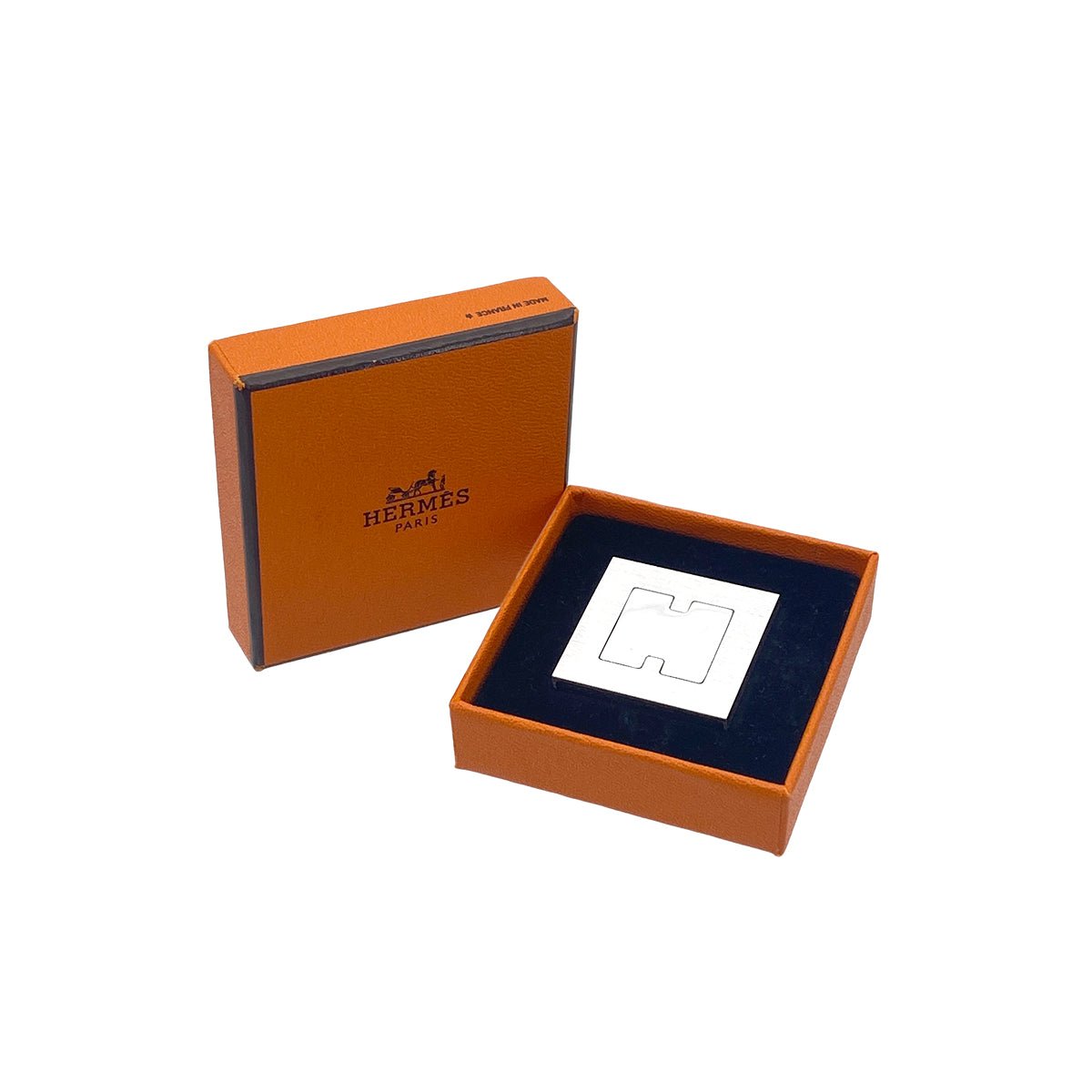 HERMES PHOTO STAND H LOGO SILVER METAL 90276706