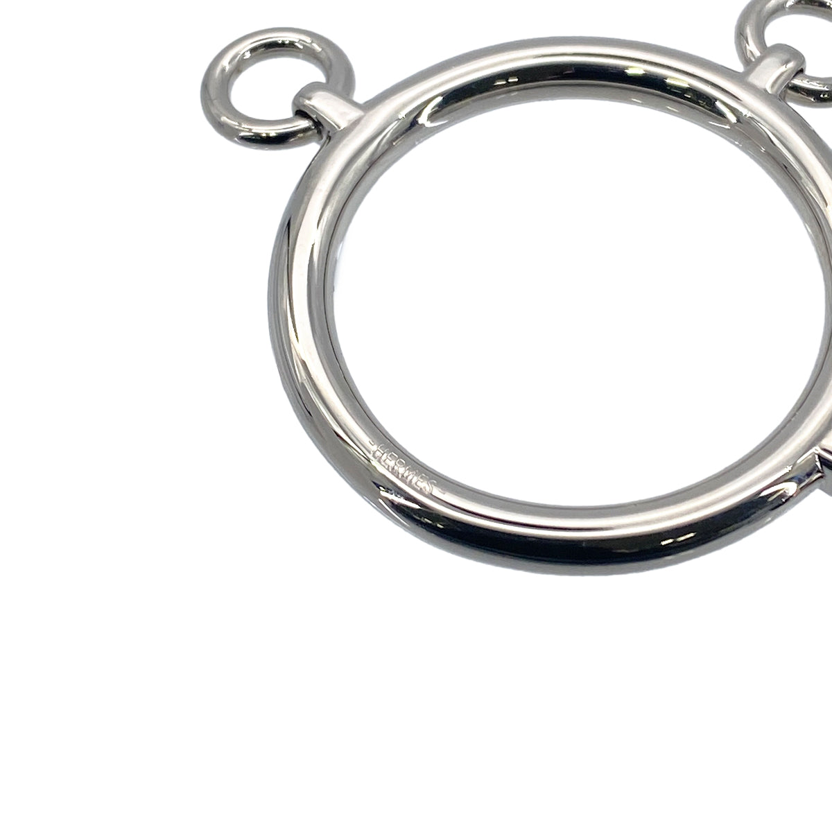 HERMES MEGA LOOP SCARF RING SILVER ACCESSORY 90276716