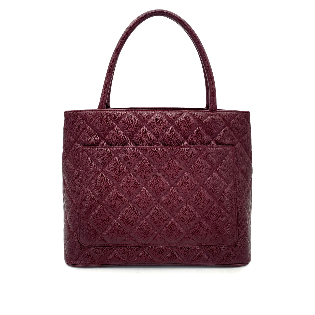 CHANEL VINTAGE MEDALLION TOTE BAG BORDEAUX CAVIAR SKIN 90276750