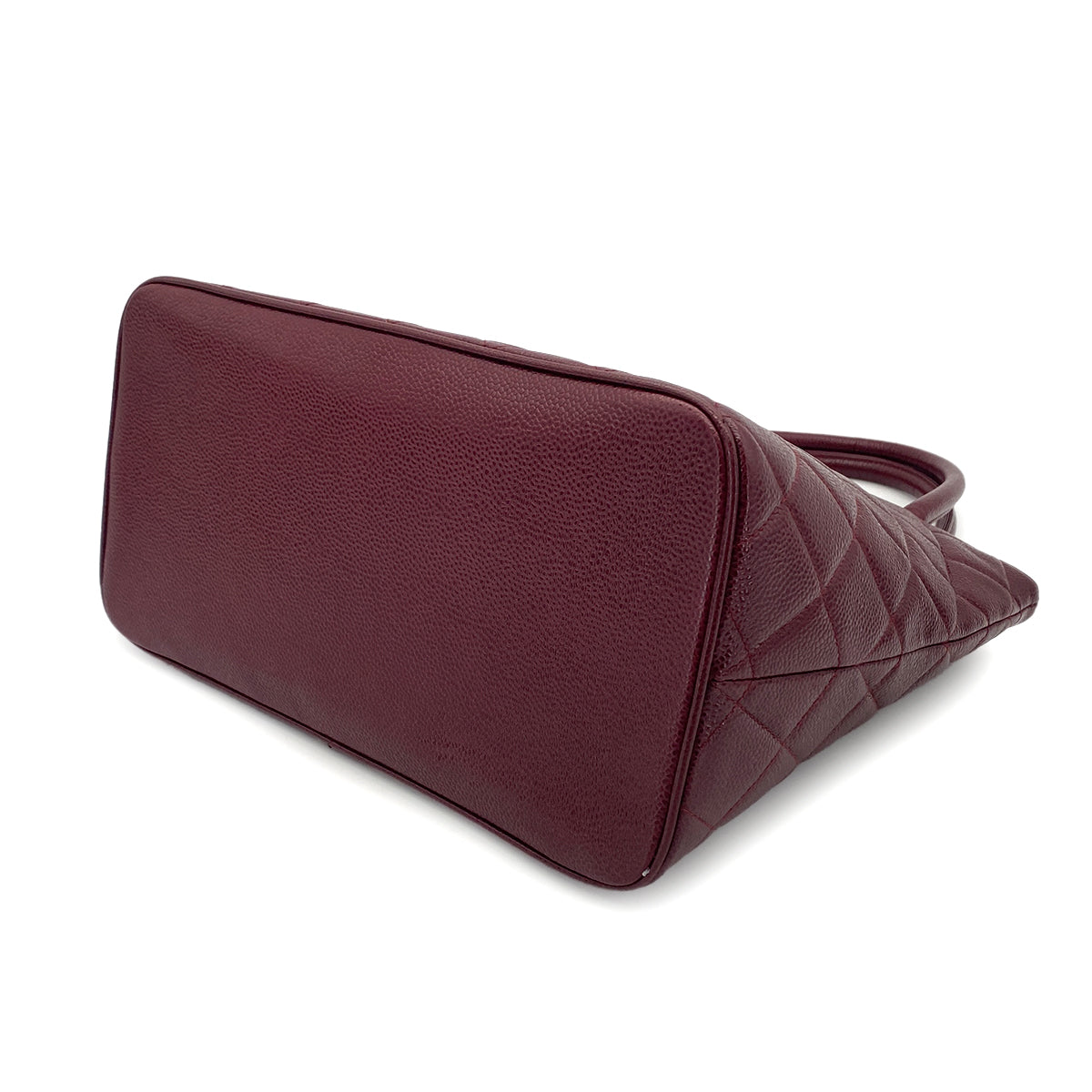 CHANEL VINTAGE MEDALLION TOTE BAG BORDEAUX CAVIAR SKIN 90276750