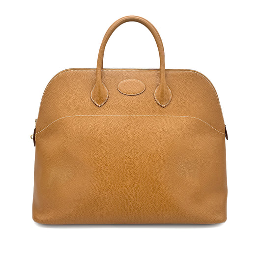 HERMES BOLIDE 45 NATURAL ARDENNES HAND BAG 〇X GHW 90276751