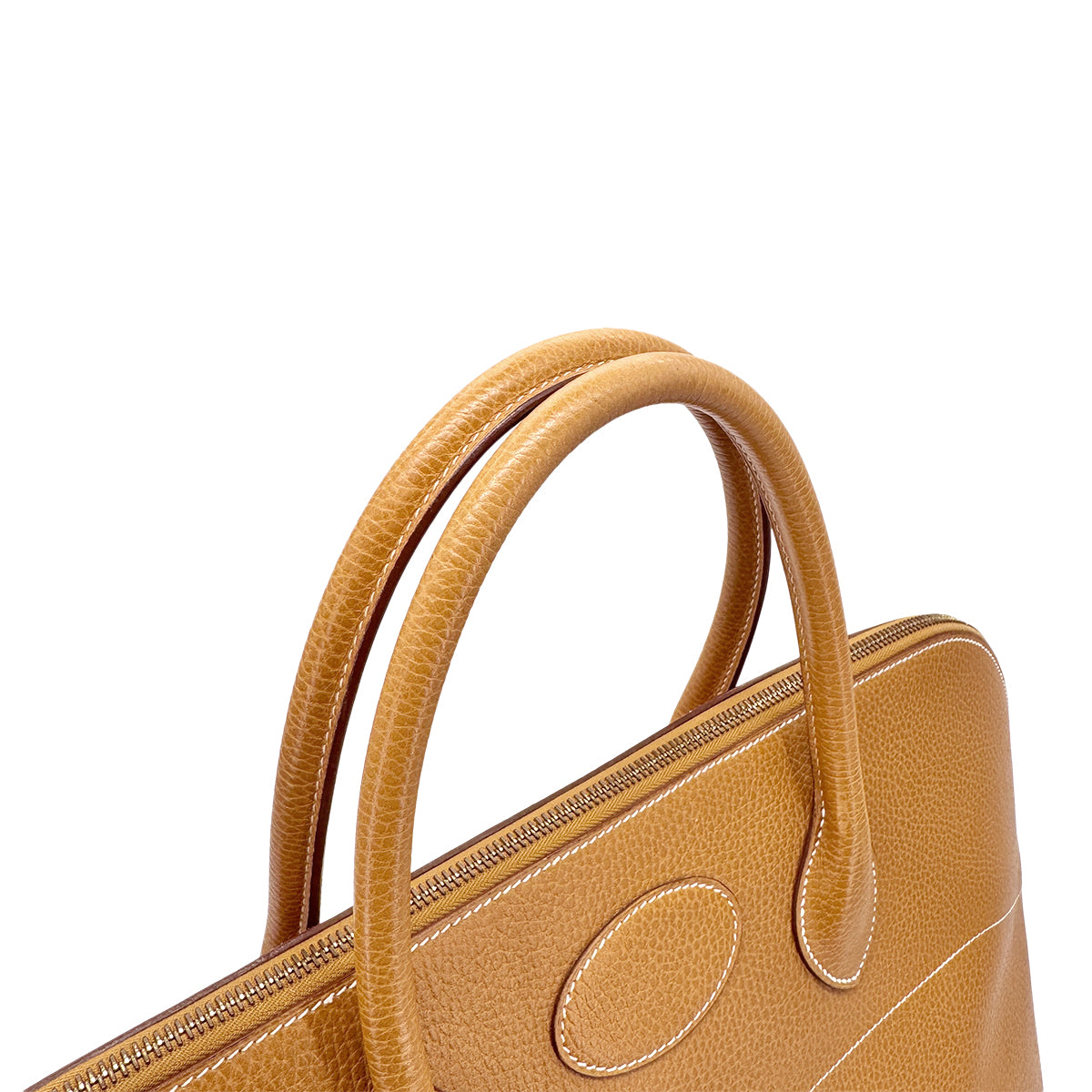 HERMES BOLIDE 45 NATURAL ARDENNES HAND BAG 〇X GHW 90276751