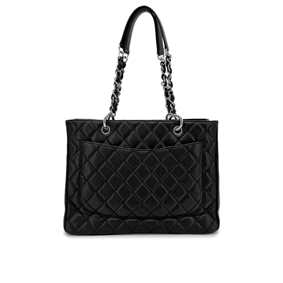 CHANEL GST COCOMARK CHAIN TOTE BAG BLACK CAVIAR SKIN 90276758
