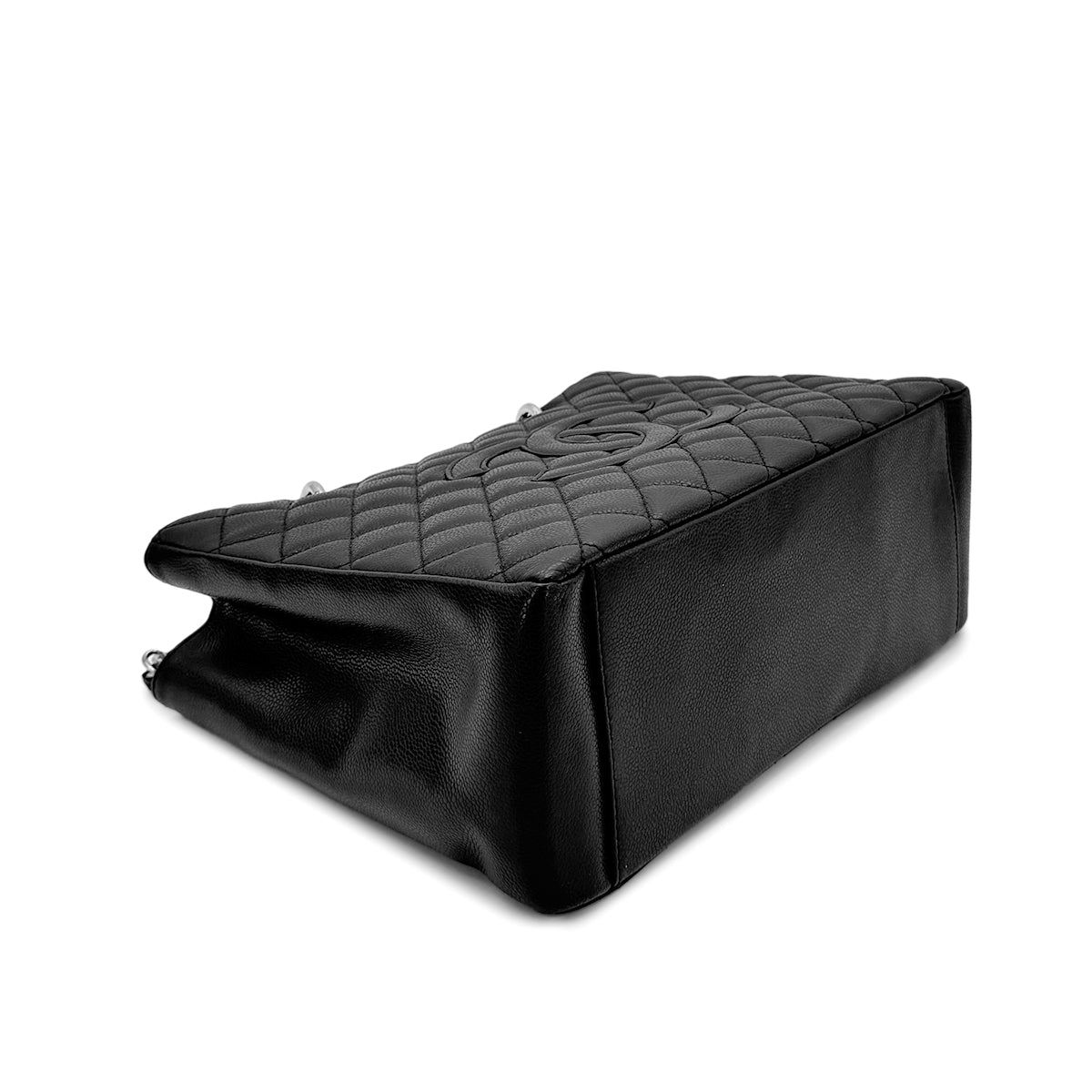 CHANEL GST COCOMARK CHAIN TOTE BAG BLACK CAVIAR SKIN 90276758