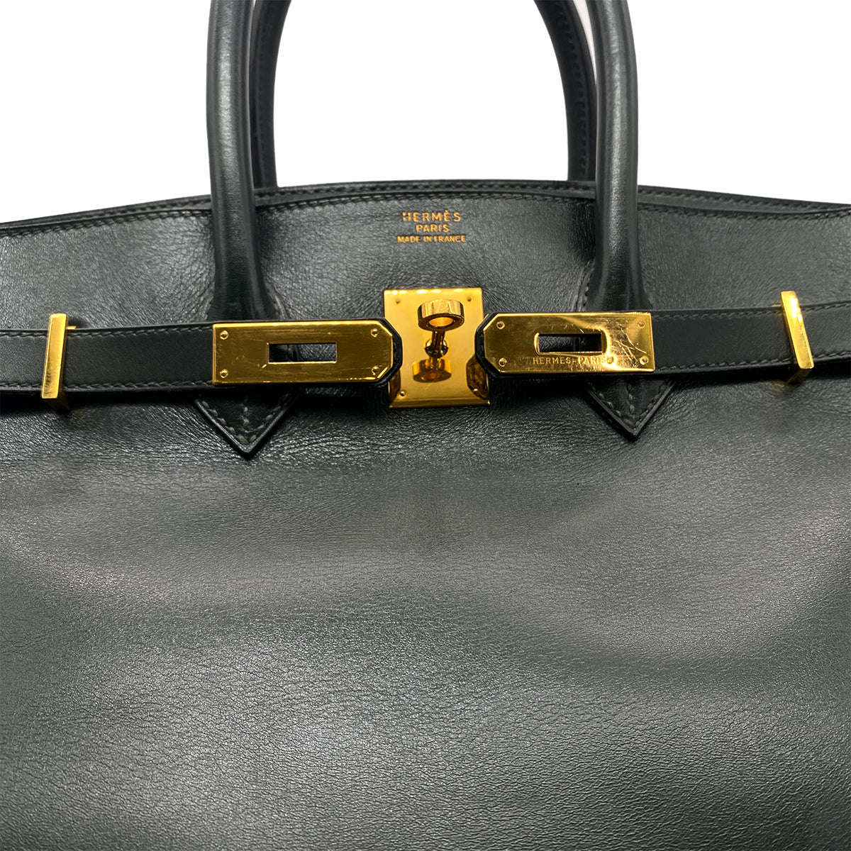 HERMES BIRKIN 35 GREEN BOXCALF HAND BAG 〇Y GHW 90276761