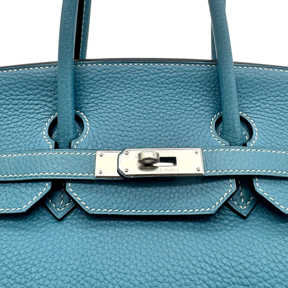HERMES BIRKIN 35 BLUE JEAN TAURILLON CLEMENCE HAND BAG □J SHW 90276762