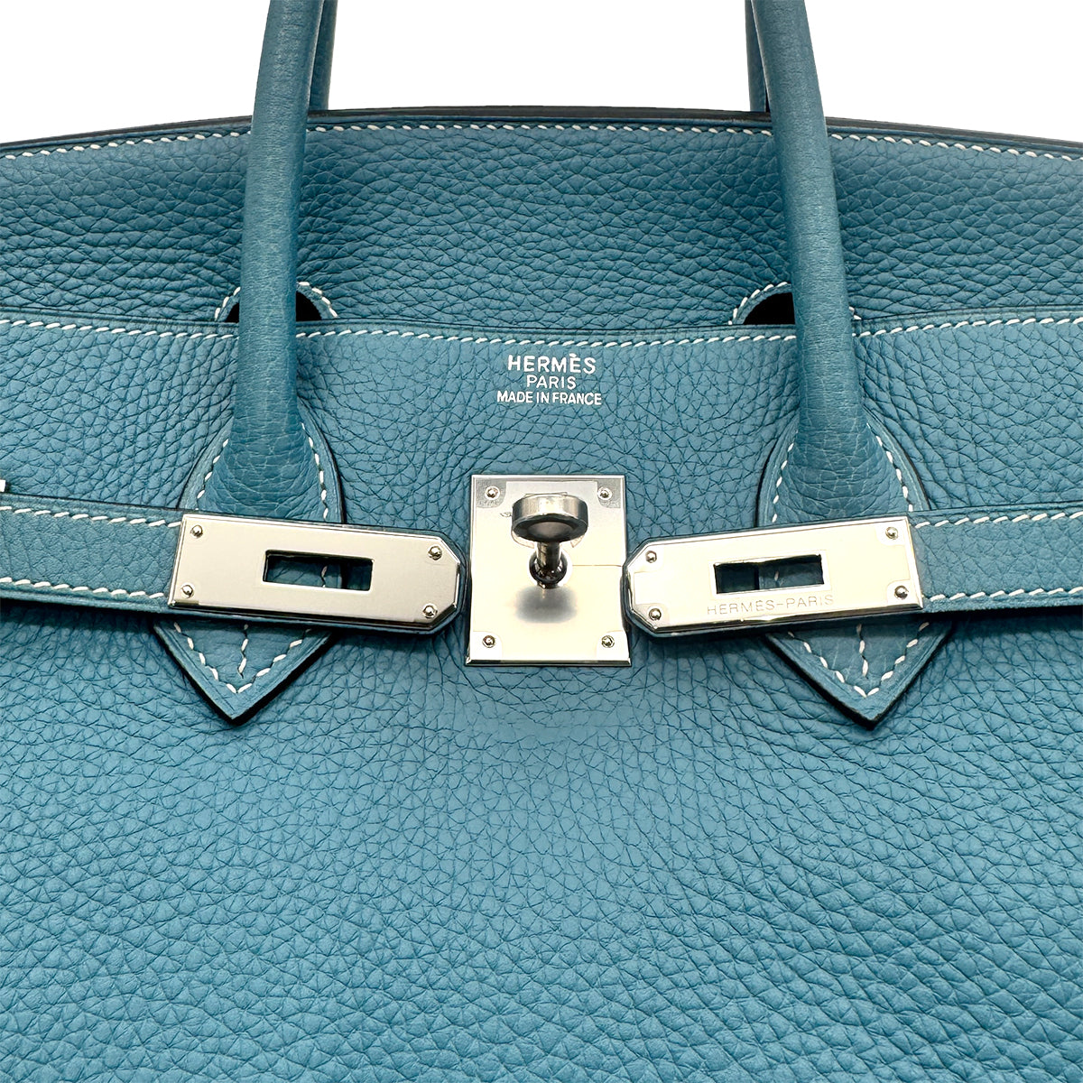HERMES BIRKIN 35 BLUE JEAN TAURILLON CLEMENCE HAND BAG □J SHW 90276762