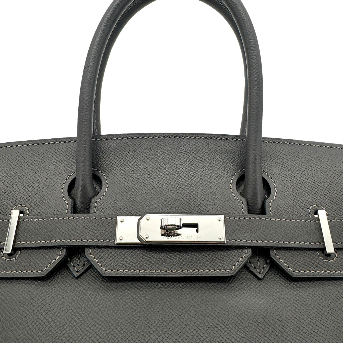 HERMES BIRKIN 30 GRAPHITE EPSOM HAND BAG □K SHW 90276763