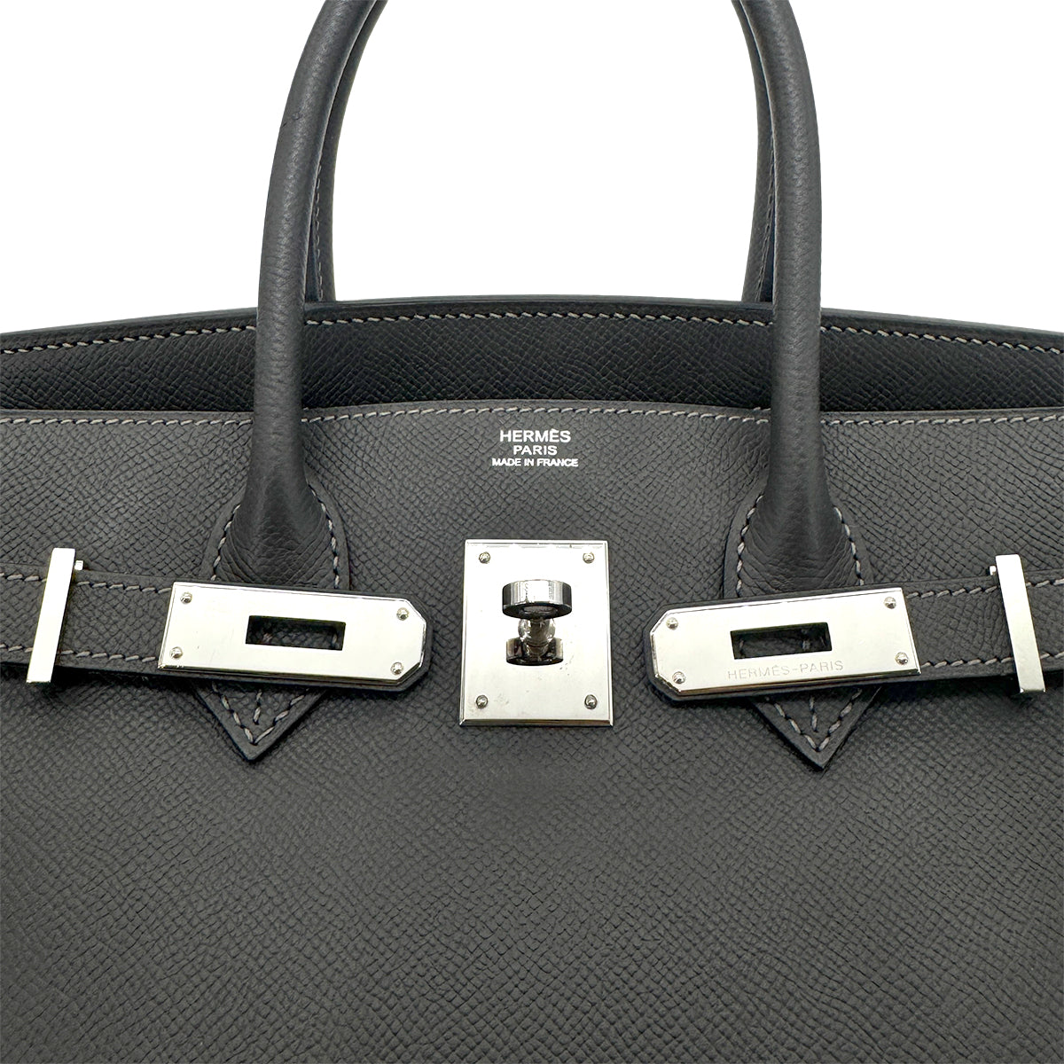 HERMES BIRKIN 30 GRAPHITE EPSOM HAND BAG □K SHW 90276763