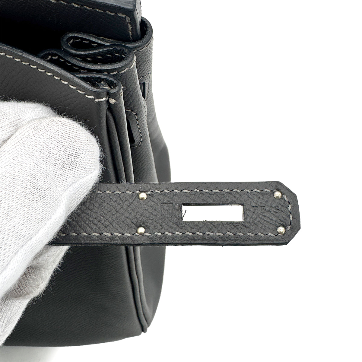 HERMES BIRKIN 30 GRAPHITE EPSOM HAND BAG □K SHW 90276763