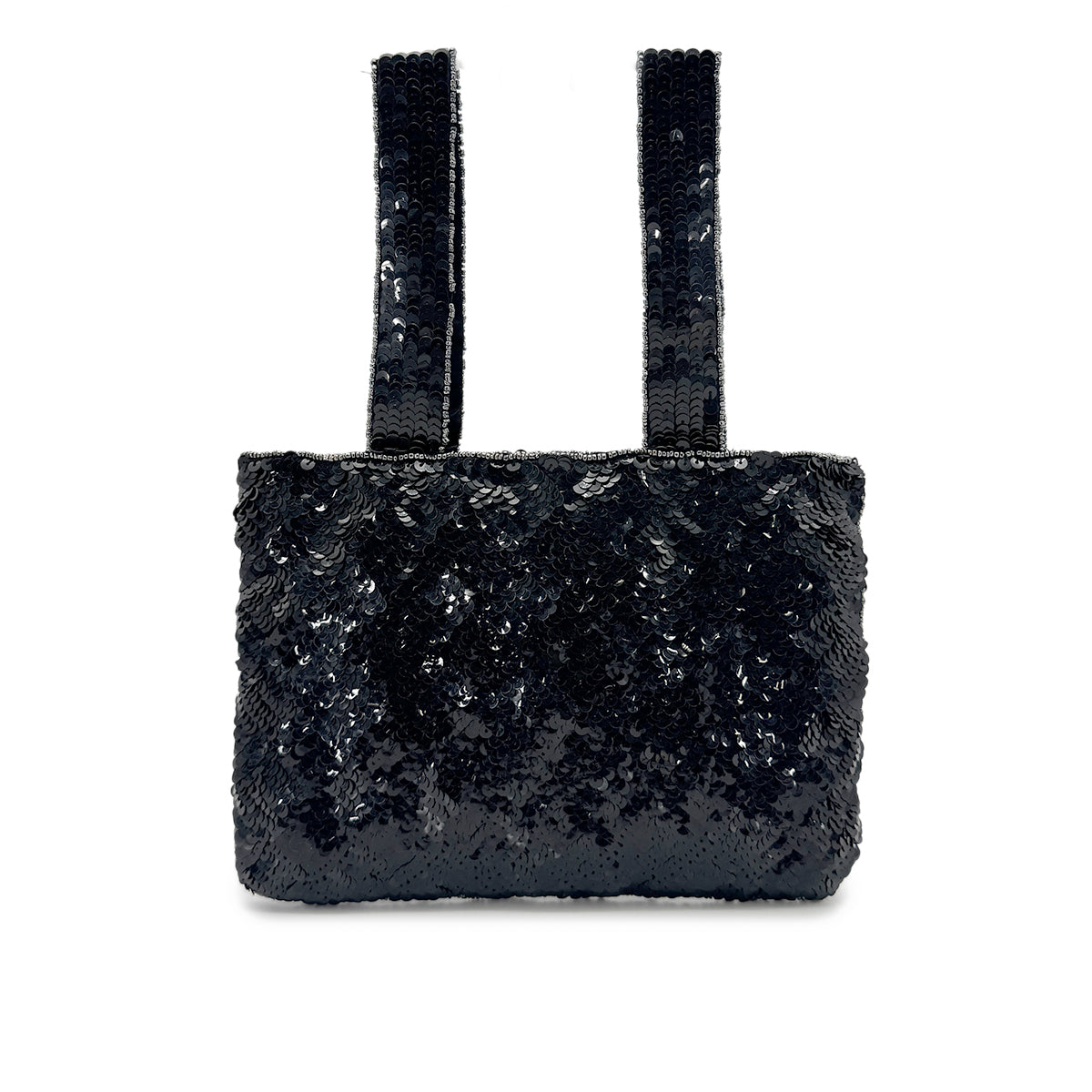 CHANEL VINTAGE HAND BAG COCOMARK RHINESTONE BLACK SEQUINS 90276765