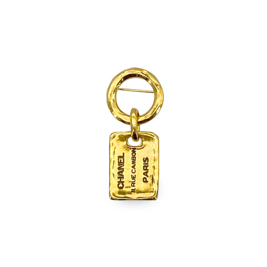 CHANEL VINTAGE CAMBON PLATE BROOCH GOLD ACCESSORY 90276772