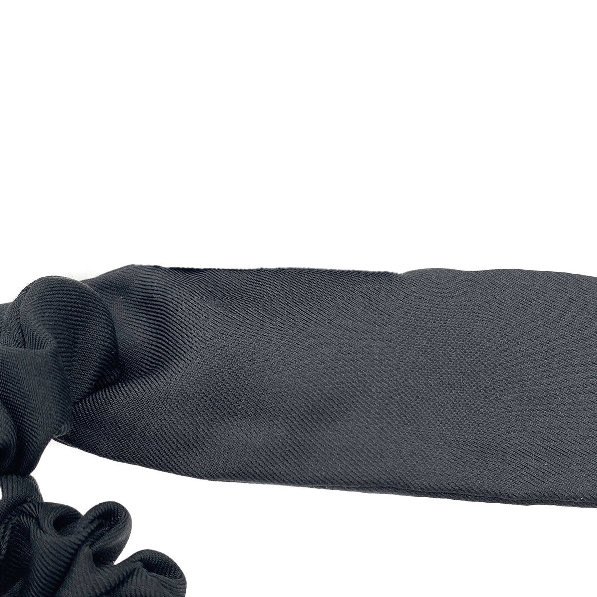 CHANEL HAIR RUBBER LOGO RIBBON HAIR ACCESSORY BLACK 90276775