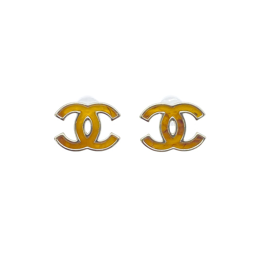CHANEL EARRINGS COCOMARK YELLOW ACCESSORY B23A 90276776