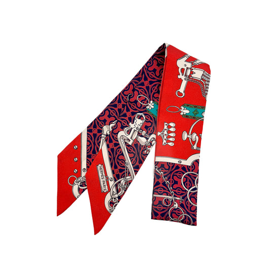 HERMES TWILLY SILK TWILL SCARF MULTICOLOR 90276780