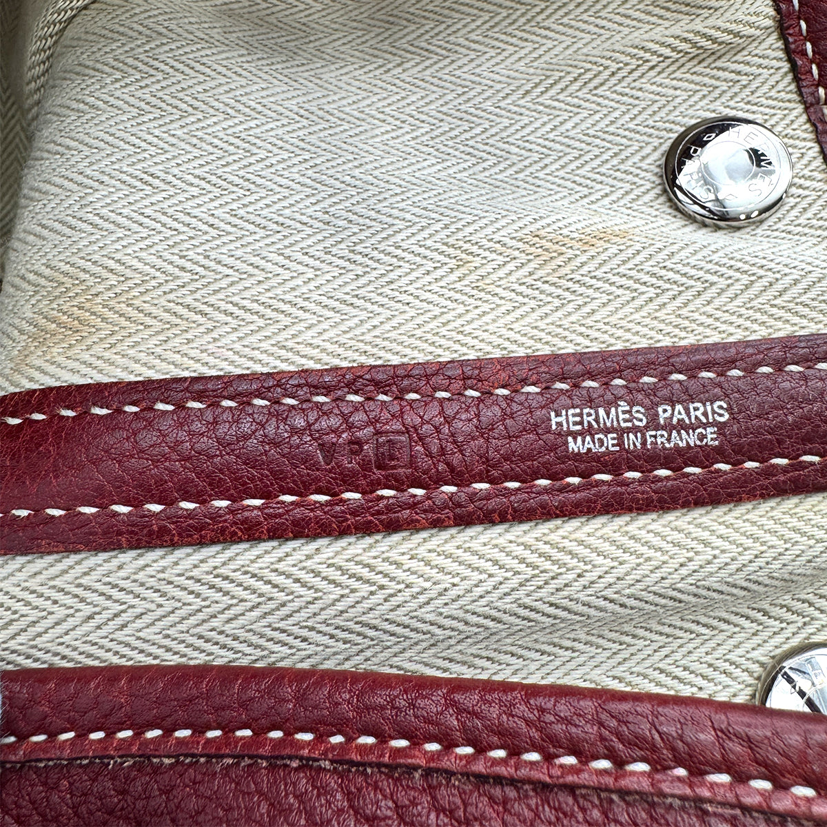 HERMES GARDEN PARTY TPM ROUDGE H VEAU NEGONDA TOTE BAG  □L 90276875