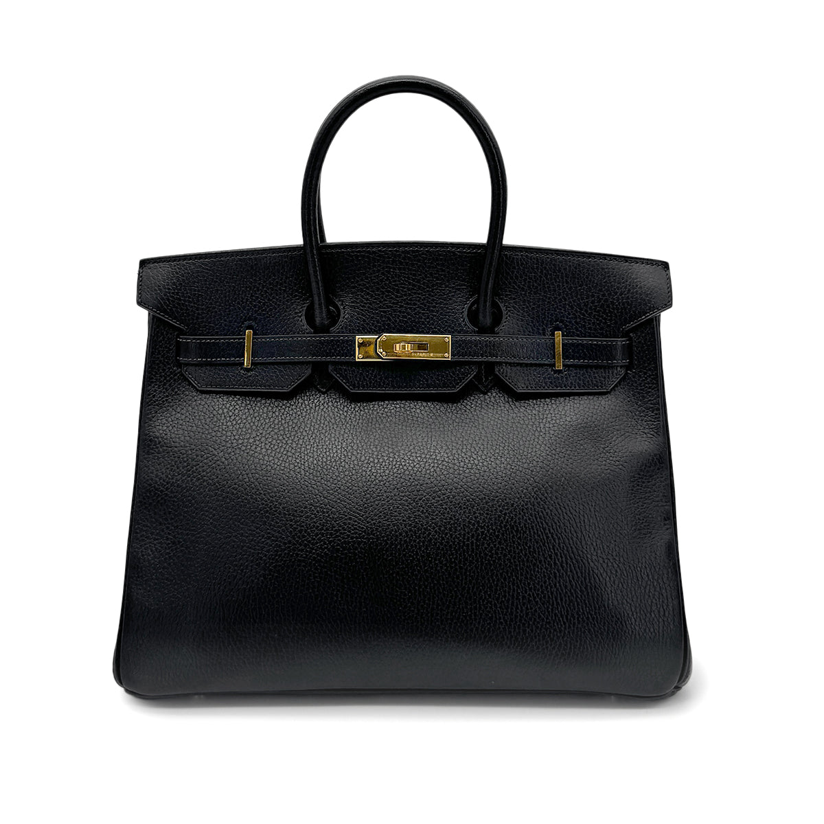 HERMES BIRKIN 35 BLACK ARDENNES HAND BAG 〇Z GHW 90276884