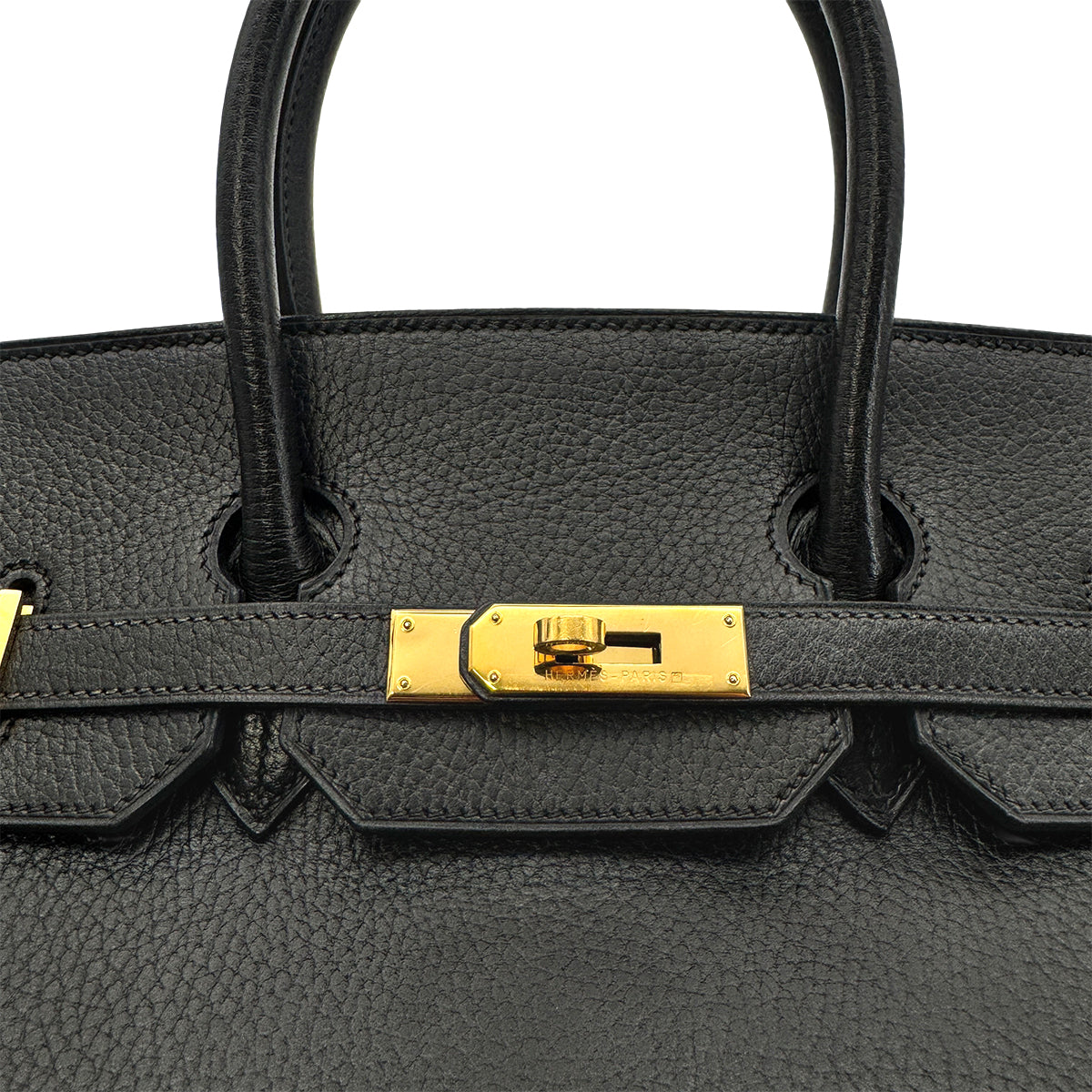 HERMES BIRKIN 35 BLACK ARDENNES HAND BAG 〇Z GHW 90276884