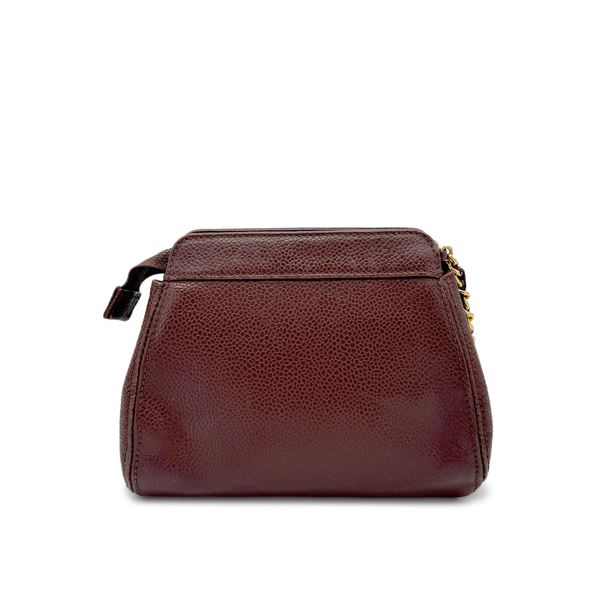 CHANEL VINTAGE COCOMARK CHAIN SHOULDER BAG BROWN CAVIAR SKIN 90277071