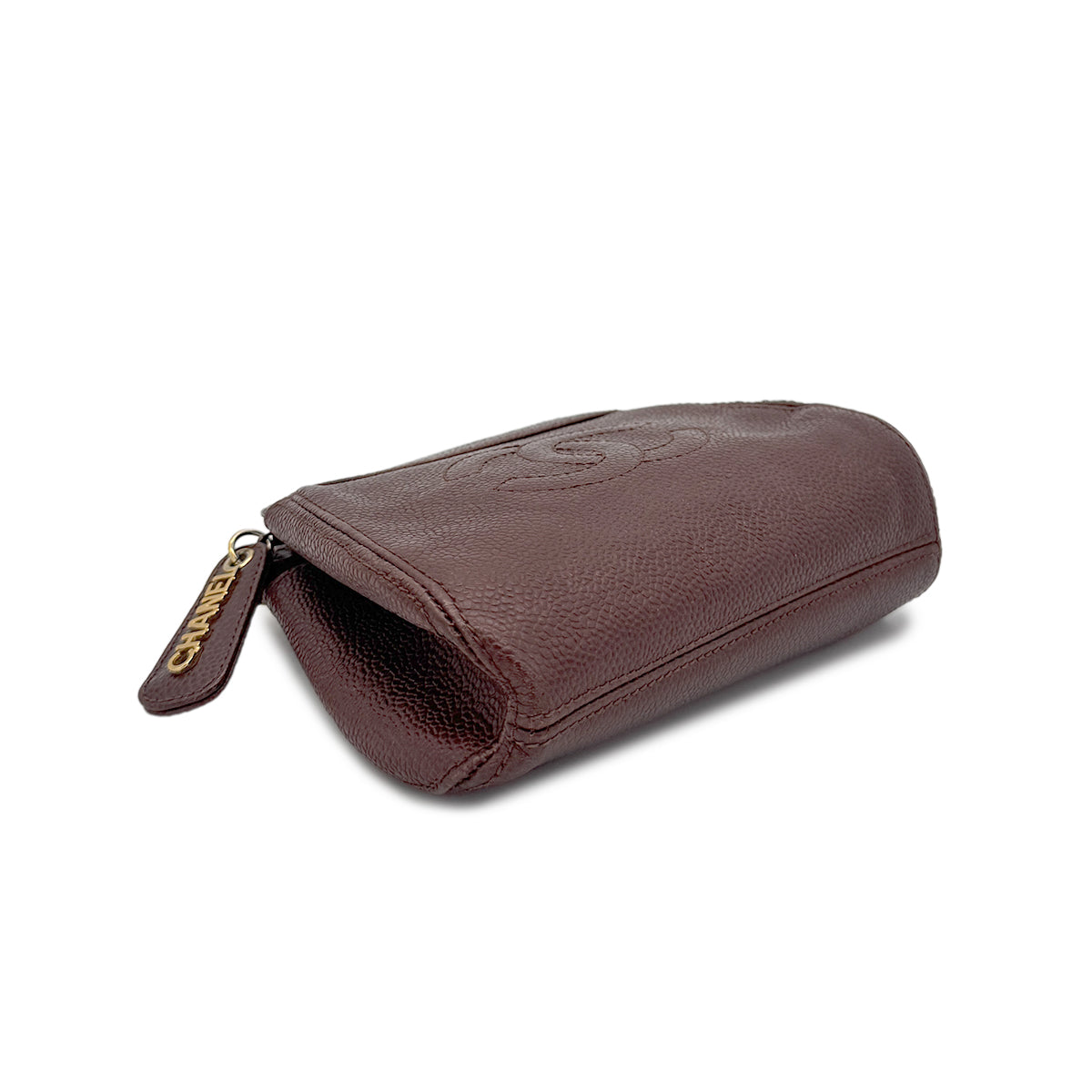 CHANEL VINTAGE COCOMARK CHAIN SHOULDER BAG BROWN CAVIAR SKIN 90277071