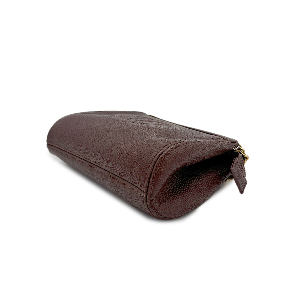 CHANEL VINTAGE COCOMARK CHAIN SHOULDER BAG BROWN CAVIAR SKIN 90277071