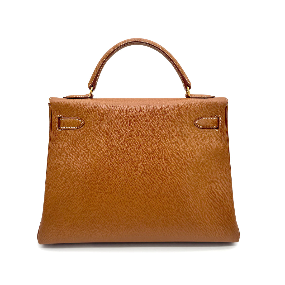 HERMES KELLY 32 RETOURNE GOLD COUCHEVEL HAND SHOULDER BAG □A GHW 90277076