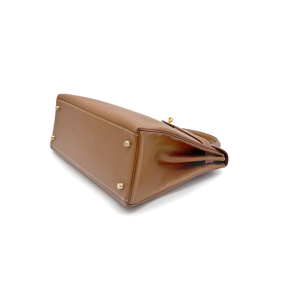 HERMES KELLY 32 RETOURNE GOLD COUCHEVEL HAND SHOULDER BAG □A GHW 90277076