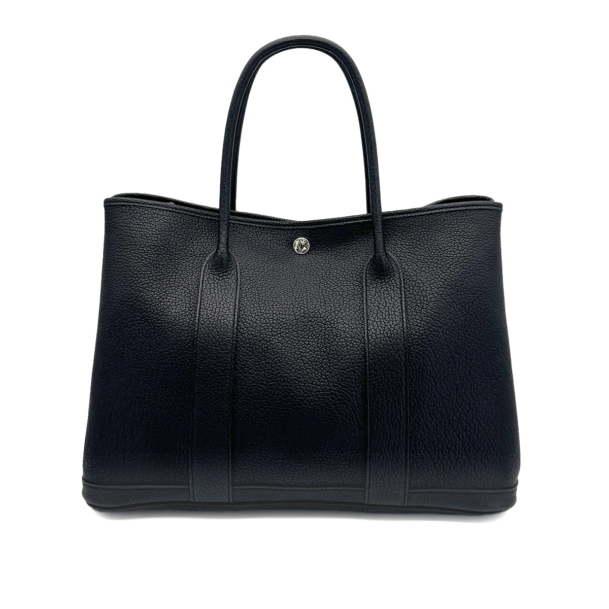 HERMES GARDEN PARTY PM BLACK VEAU NEGONDA TOTE BAG □P 90277077