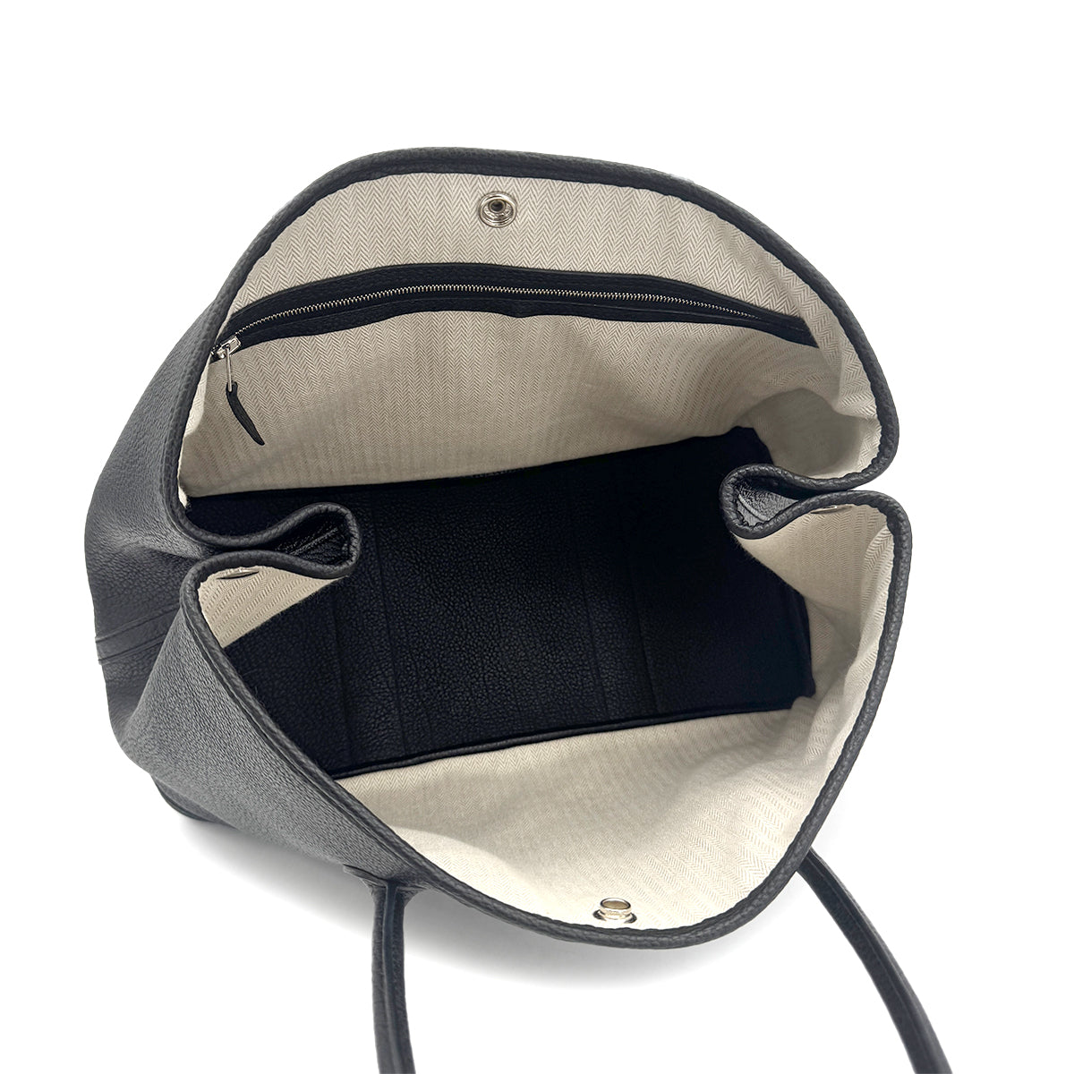 HERMES GARDEN PARTY PM BLACK VEAU NEGONDA TOTE BAG □P 90277077