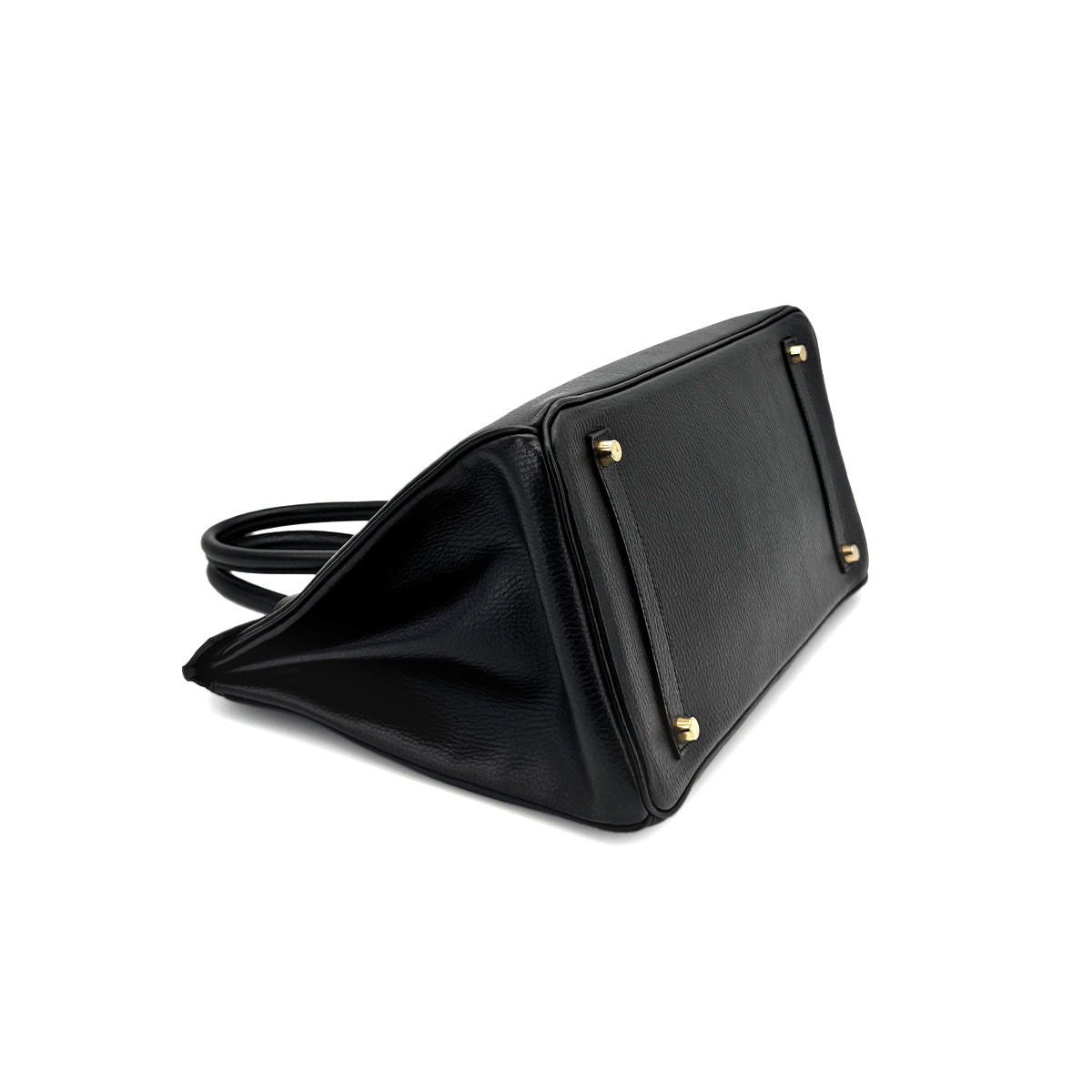 HERMES BIRKIN 35 BLACK ARDENNES HAND BAG □D GHW 90277084