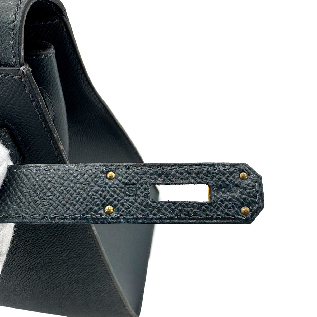 HERMES KELLY 32 SELLIER BLUE INDIGO EPSOM HAND SHOULDER BAG □G 90277085