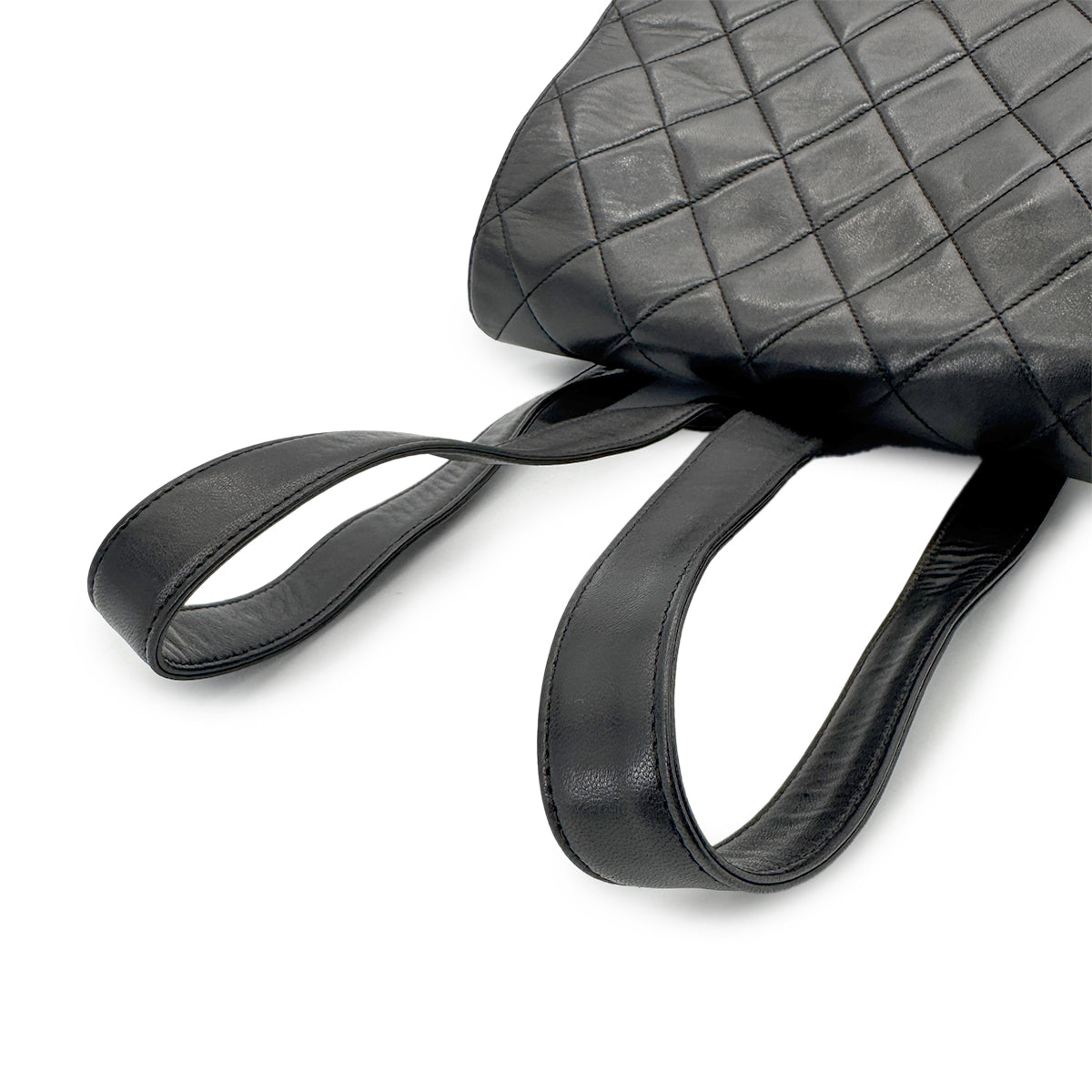 CHANEL VINTAGE MATELASSE COCOMARK CHAIN BACKPACK BLACK LAMB SKIN 90277086