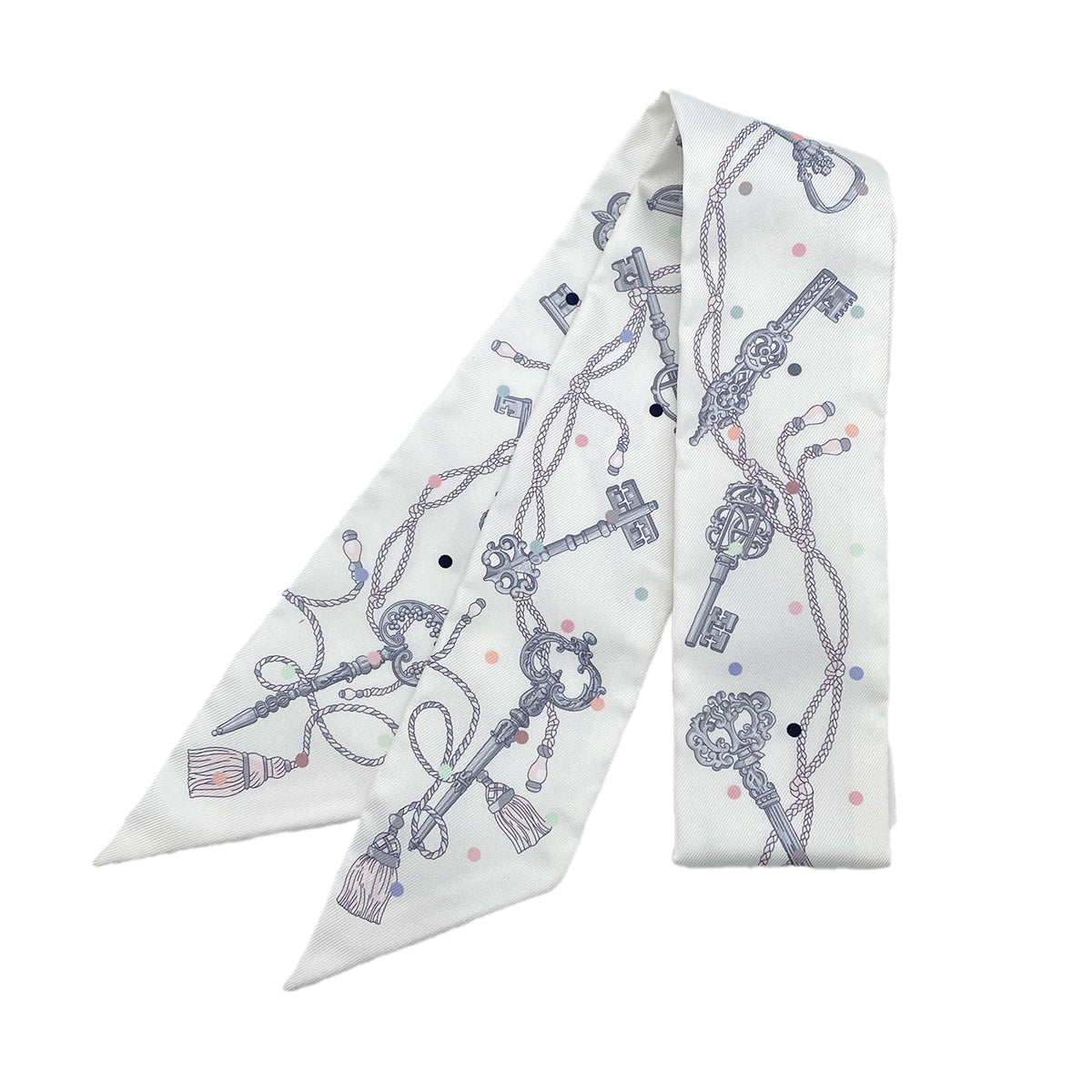 HERMES TWILLY LES CLES A POIS SCARF MULTICOLOR 90277251
