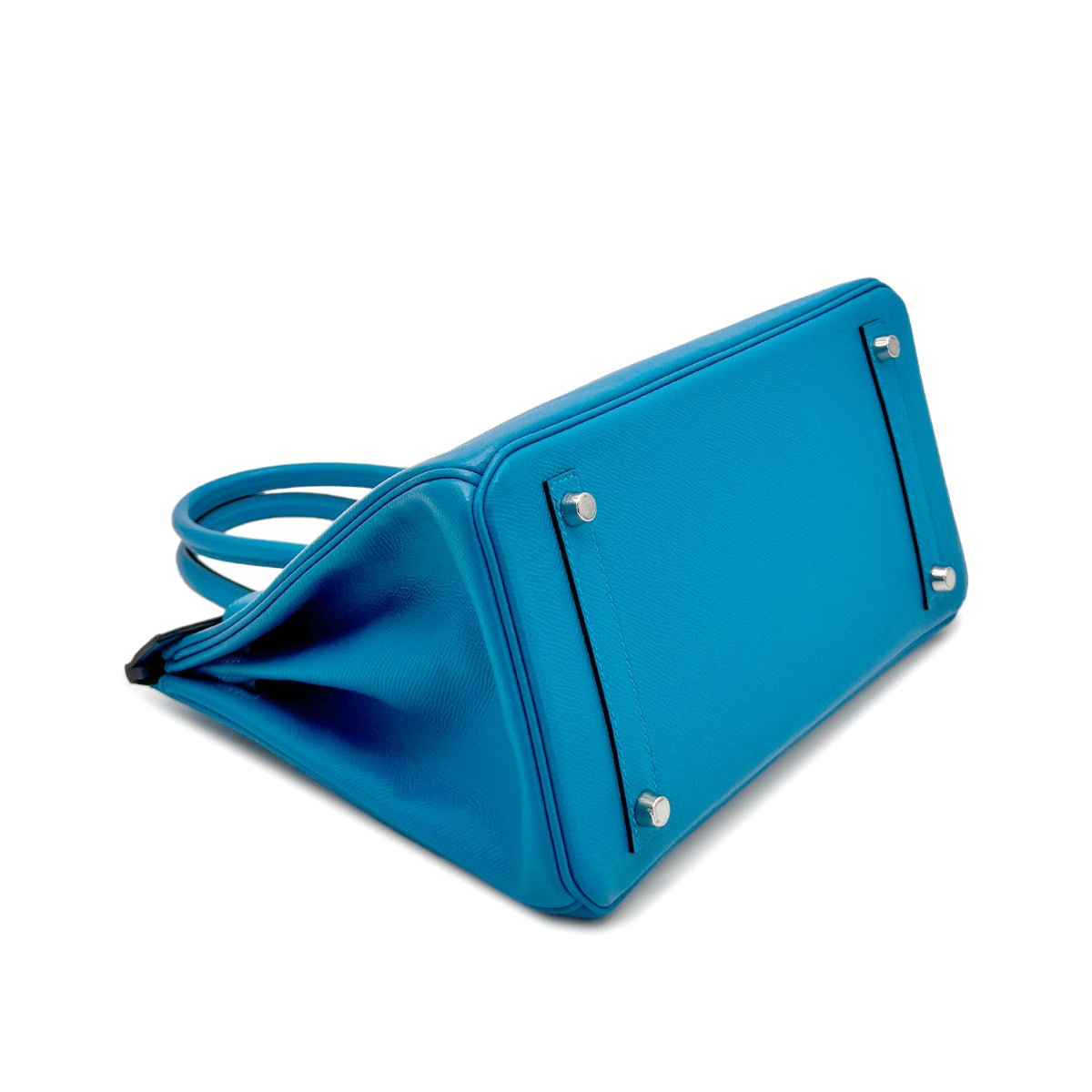 HERMES BIRKIN 30 BLEU ZANZIBAR VEAU EPSOM HAND BAG C SHW 90277268