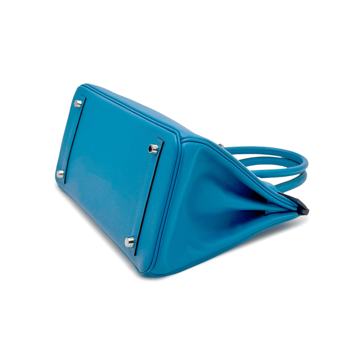 HERMES BIRKIN 30 BLEU ZANZIBAR VEAU EPSOM HAND BAG C SHW 90277268