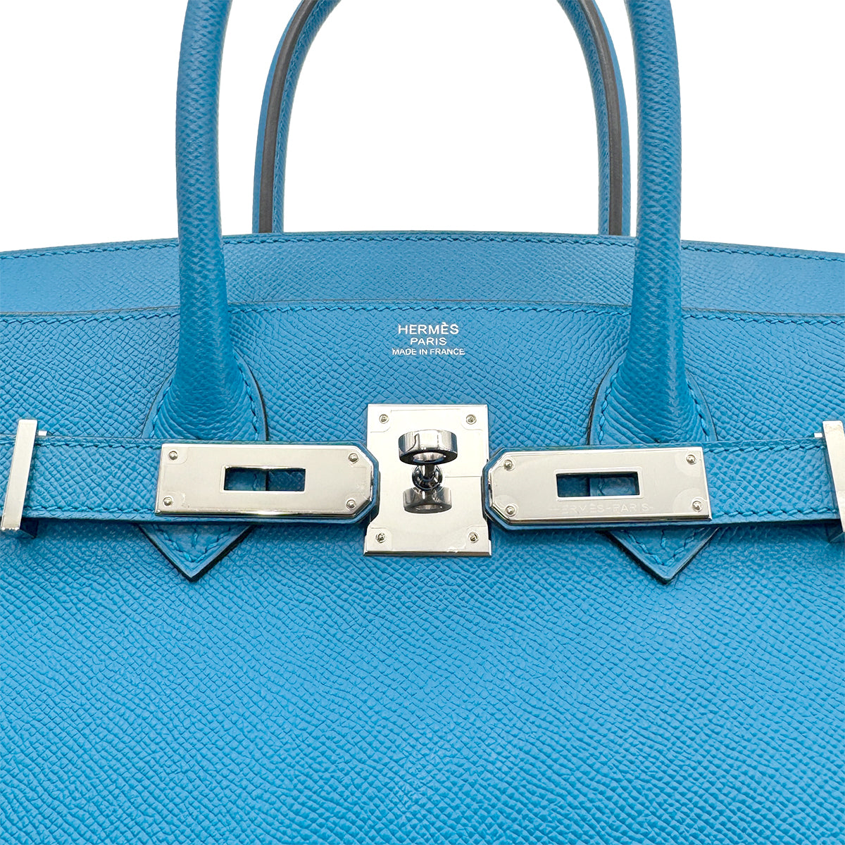 HERMES BIRKIN 30 BLEU ZANZIBAR VEAU EPSOM HAND BAG C SHW 90277268