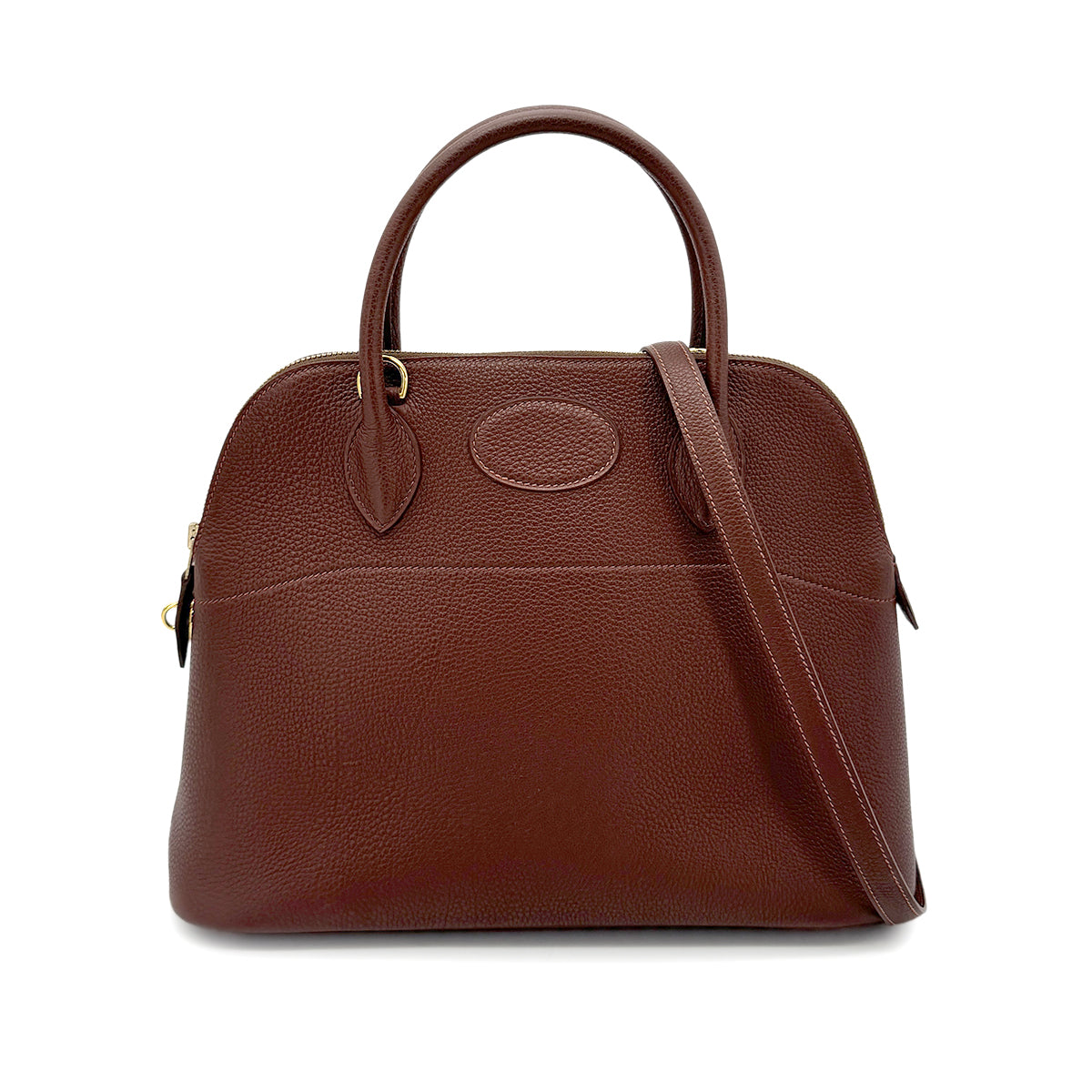 HERMES BOLIDE 31 BROWN TOGO HAND SHOULDER BAG □E GHW 90277283