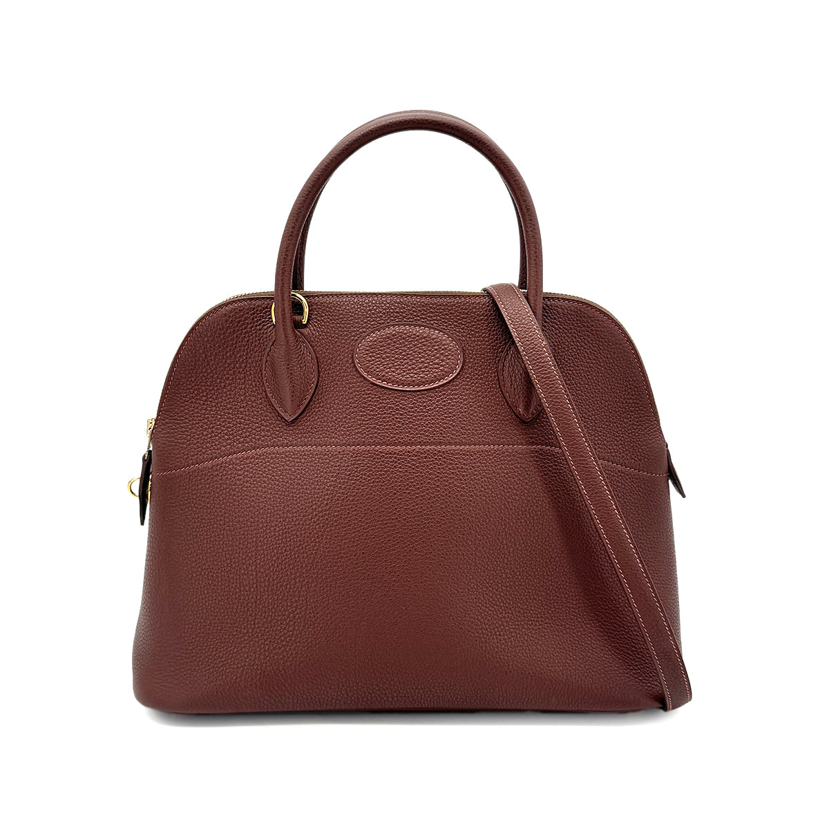 HERMES BOLIDE 31 BROWN TOGO HAND SHOULDER BAG □E GHW 90277283